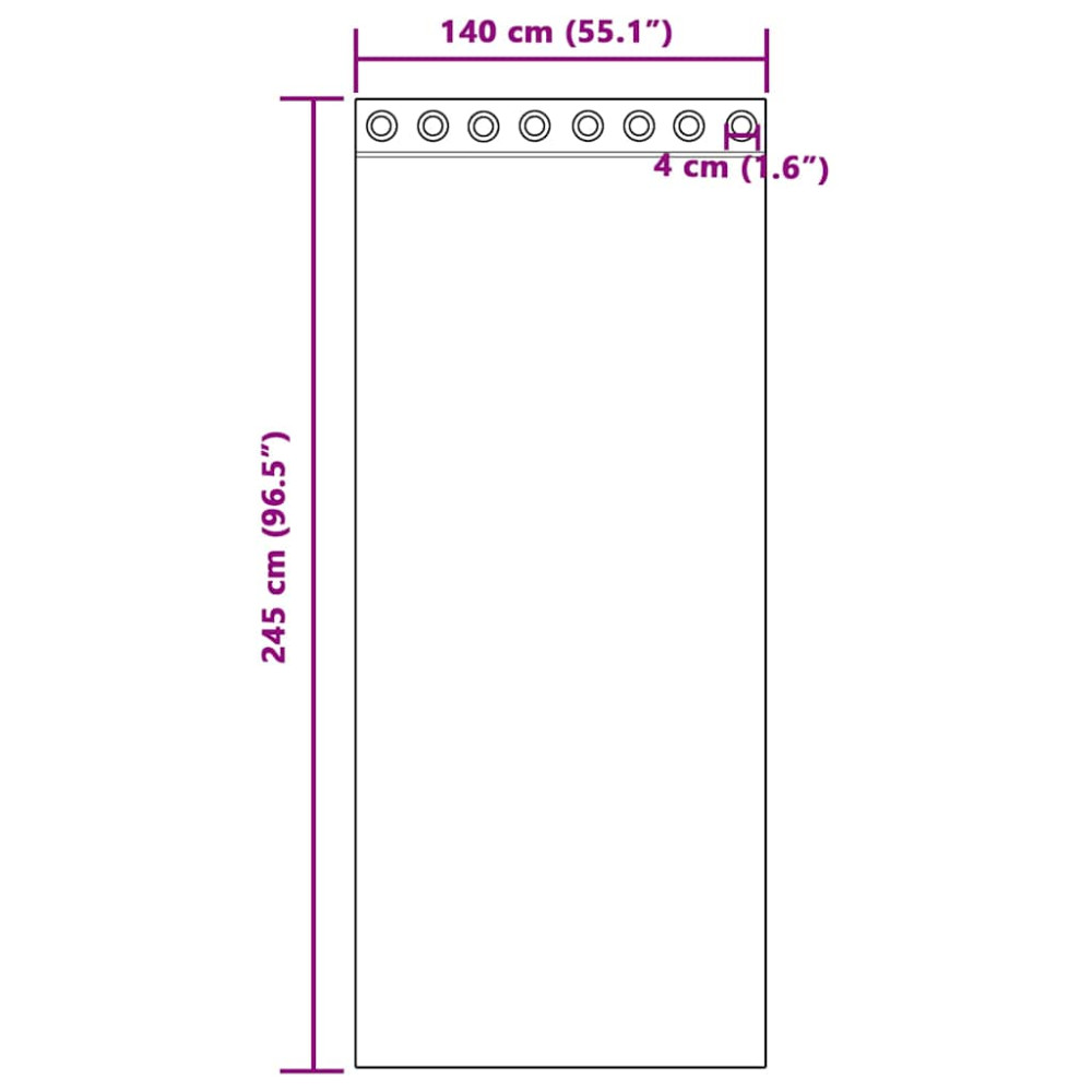 Produktbild för Voile gardiner med genomföringar 2 st brun 140x245 cm