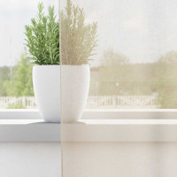 Produktbild för Voile gardiner med genomföringar 2 st gräddvita 140x260 cm