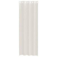 Produktbild för Voile gardiner med genomföringar 2 st gräddvita 140x260 cm