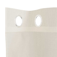 Produktbild för Voile gardiner med genomföringar 2 st gräddvita 140x260 cm