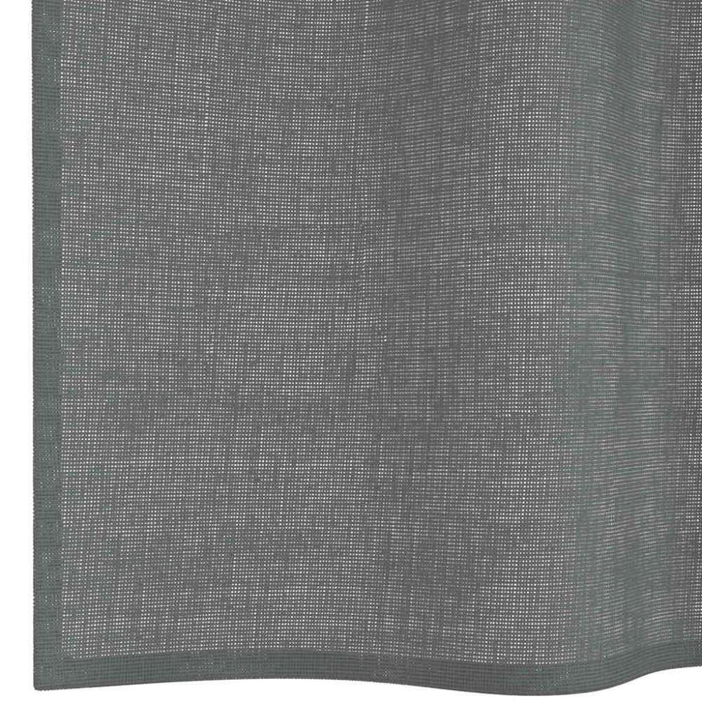 Produktbild för Voile gardiner med genomföringar 2 st mörkgrå 140x225 cm