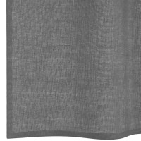 Produktbild för Voile gardiner med genomföringar 2 st mörkgrå 140x300 cm