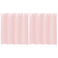 Produktbild för Voile gardiner med genomföringar 2 st ljusrosa 140x140 cm