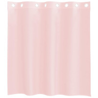 Produktbild för Voile gardiner med genomföringar 2 st ljusrosa 140x140 cm