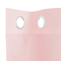 Produktbild för Voile gardiner med genomföringar 2 st ljusrosa 140x140 cm