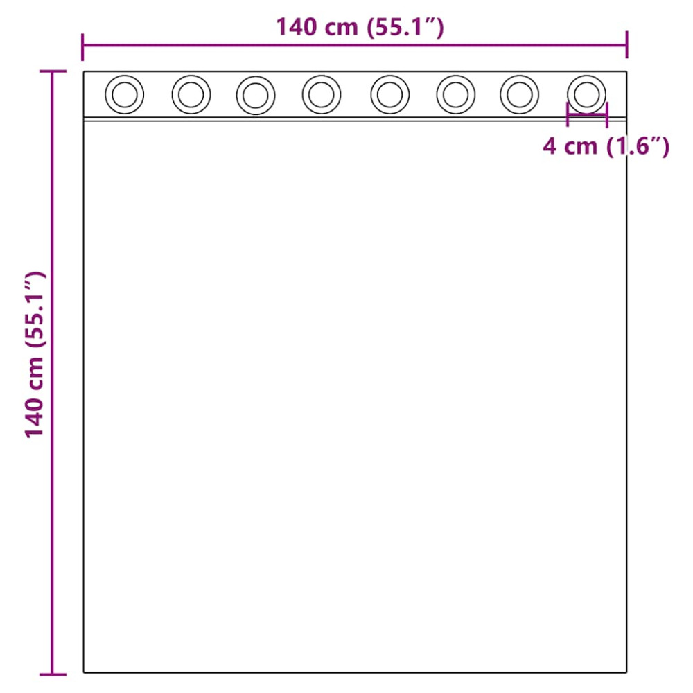 Produktbild för Voile gardiner med genomföringar 2 st ljusrosa 140x140 cm