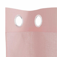 Produktbild för Voile gardiner med genomföringar 2 st rosa 140x245 cm