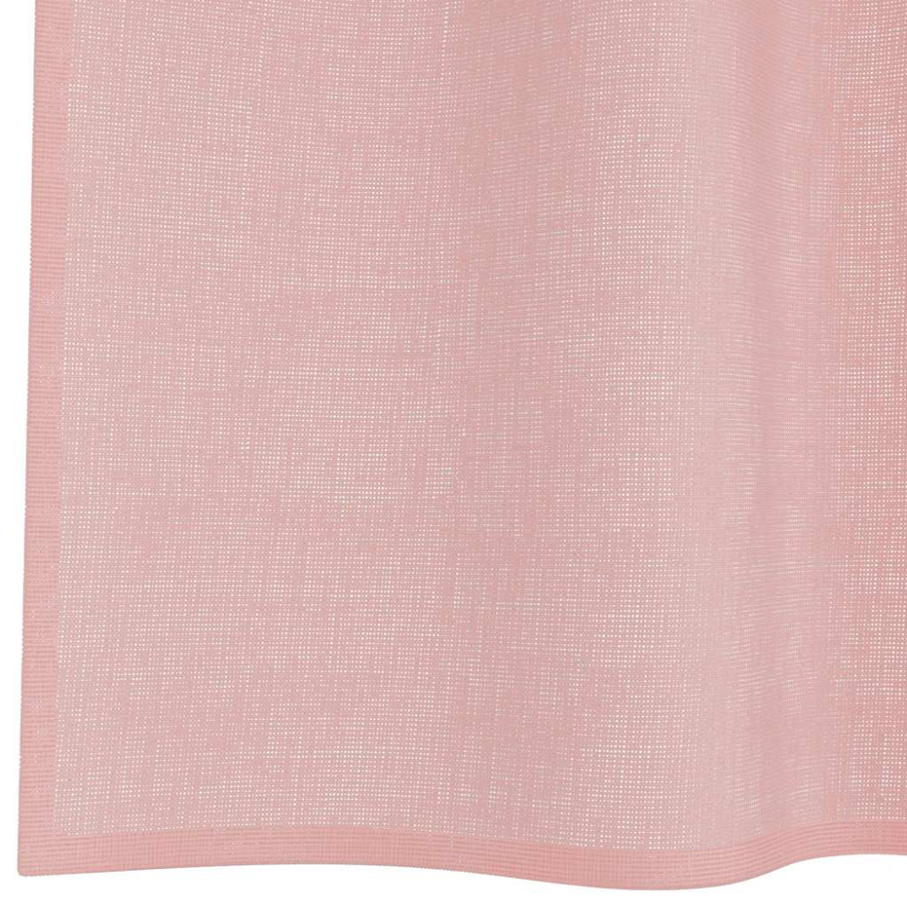 Produktbild för Voile gardiner med genomföringar 2 st rosa 140x245 cm