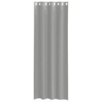 Produktbild för Voile gardiner med genomföringar 2 st ljusgrå 140x260 cm