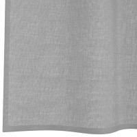 Produktbild för Voile gardiner med genomföringar 2 st ljusgrå 140x260 cm