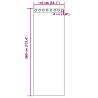 Produktbild för Voile gardiner med genomföringar 2 st ljusgrå 140x260 cm