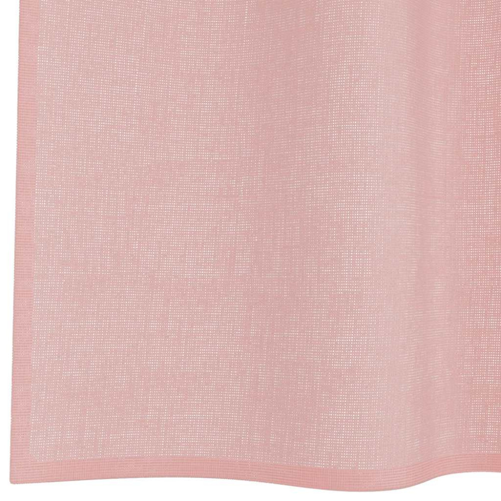 Produktbild för Voile gardiner med stångfickor 2 st rosa