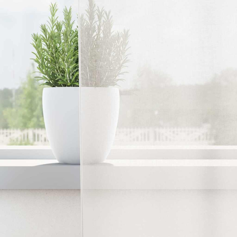 Produktbild för Voile gardiner med stångfickor 2 st vit