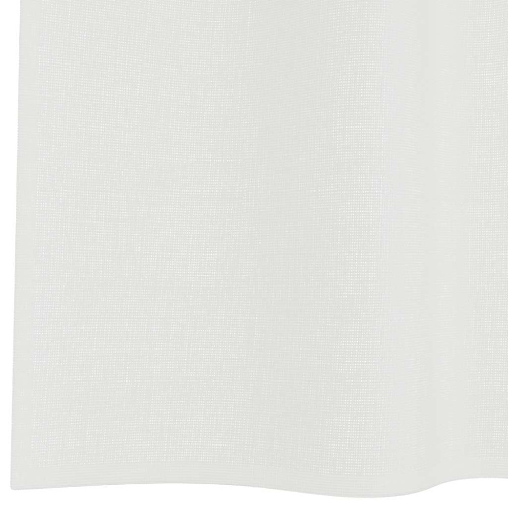 Produktbild för Voile gardiner med stångfickor 2 st vit