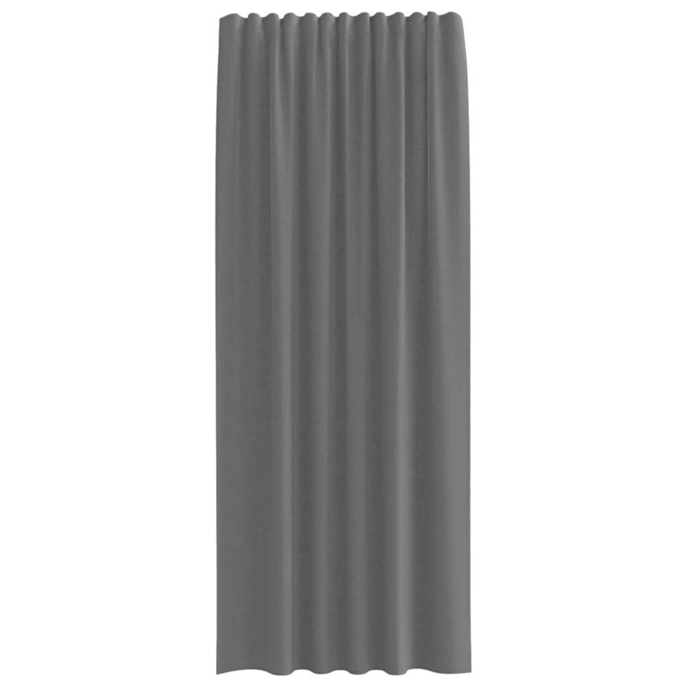 Produktbild för Voile gardiner med öglor 2 st mörkgrå 140x225 cm