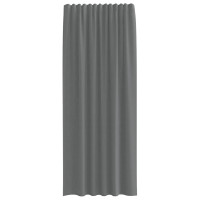 Produktbild för Voile gardiner med öglor 2 st mörkgrå 140x225 cm