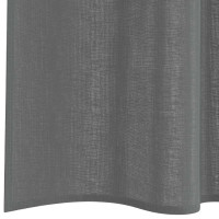Produktbild för Voile gardiner med öglor 2 st mörkgrå 140x225 cm