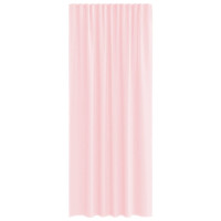 Produktbild för Voile gardiner med öglor 2 st ljusrosa 140x245 cm