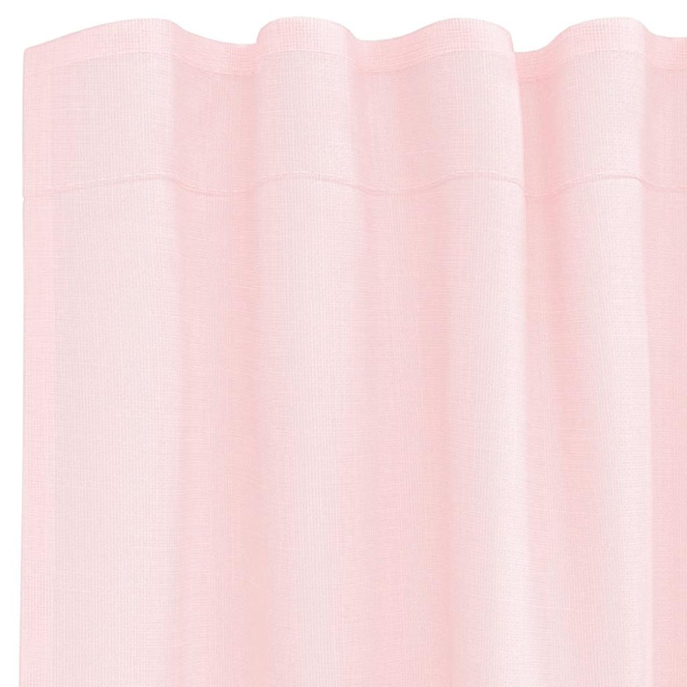 Produktbild för Voile gardiner med öglor 2 st ljusrosa 140x245 cm