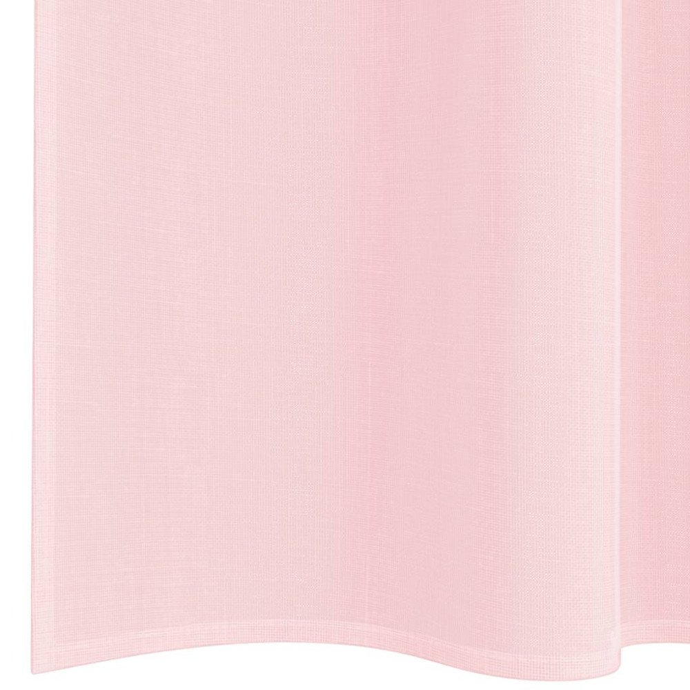 Produktbild för Voile gardiner med öglor 2 st ljusrosa 140x245 cm
