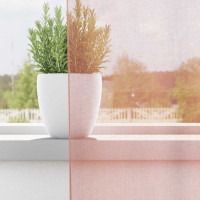 Produktbild för Voile gardiner med öglor 2 st rosa 140x260 cm