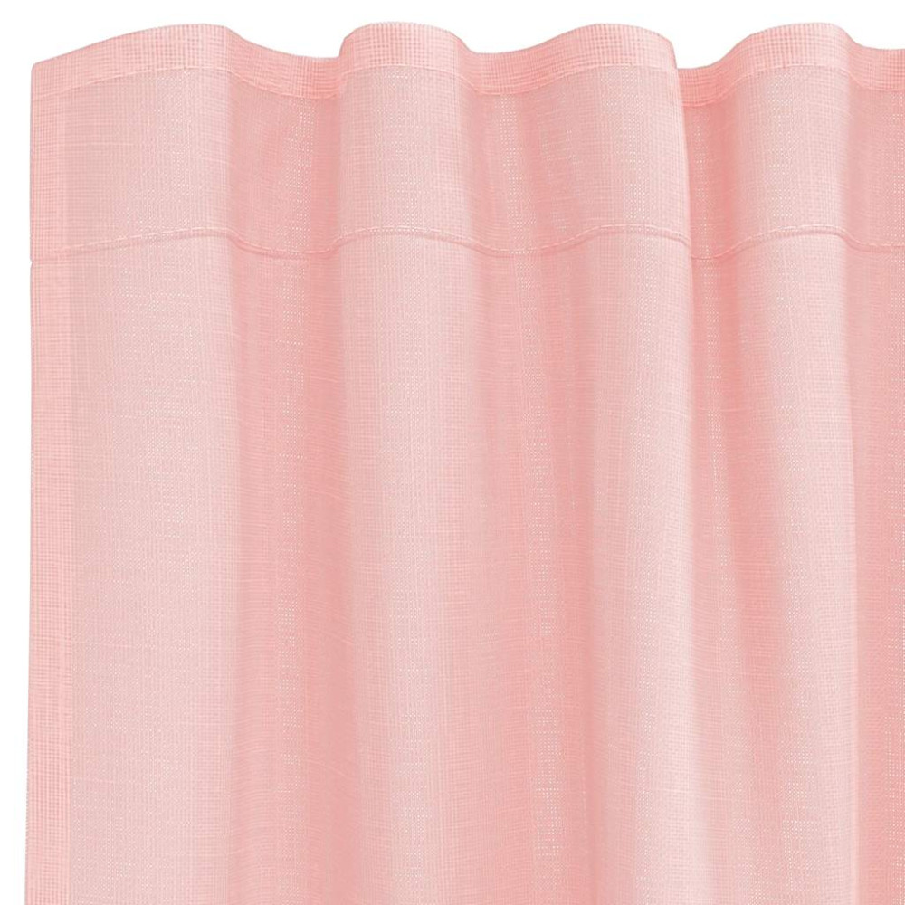 Produktbild för Voile gardiner med öglor 2 st rosa 140x260 cm