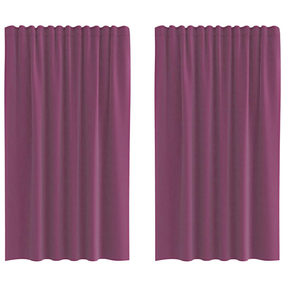 Produktbild för Voile gardiner med öglor 2 st lila 140x175 cm