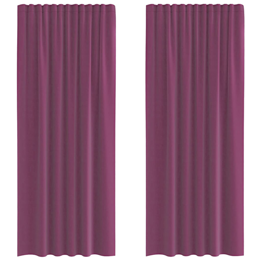 Produktbild för Voile gardiner med öglor 2 st lila 140x245 cm