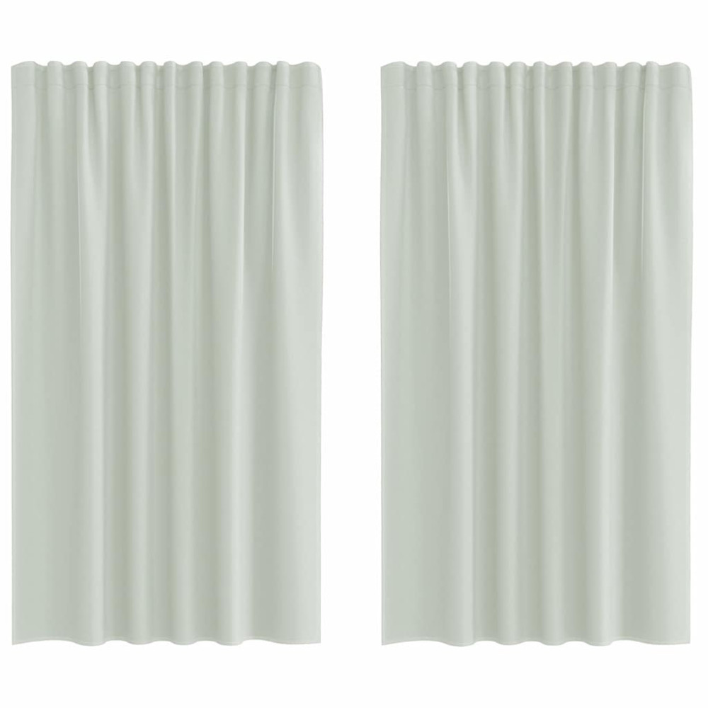 Produktbild för Voile gardiner med öglor 2 st ljusgrå 140x175 cm