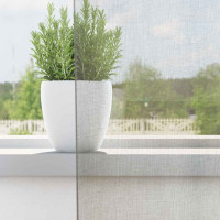 Produktbild för Voile gardiner med öglor 2 st ljusgrå 140x175 cm