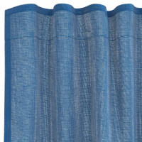 Produktbild för Voile gardiner med öglor 2 st kungsblå 140x245 cm