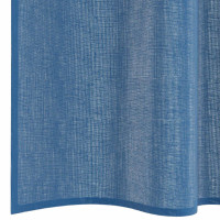 Produktbild för Voile gardiner med öglor 2 st kungsblå 140x245 cm