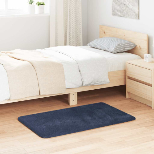 vidaXL Ryamatta med lång lugg NAVARRA marinblå 60x100 cm polyester - Mattor