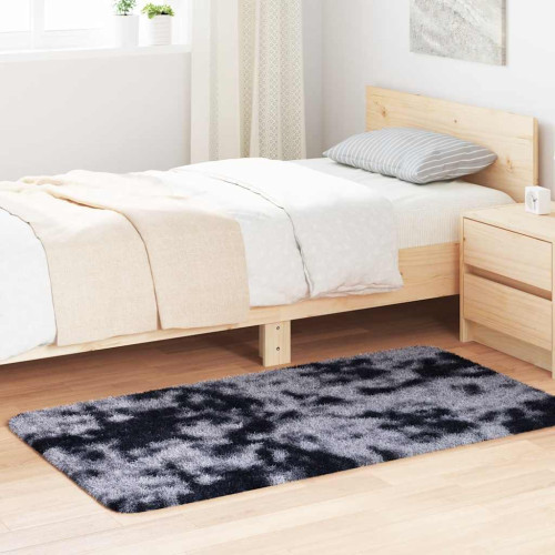 vidaXL Ryamatta med lång lugg NAVARRA mörkgrå 80x150 cm polyester - Mattor