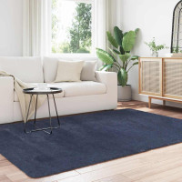 Produktbild för Ryamatta med lång lugg NAVARRA marinblå 160x230 cm polyester