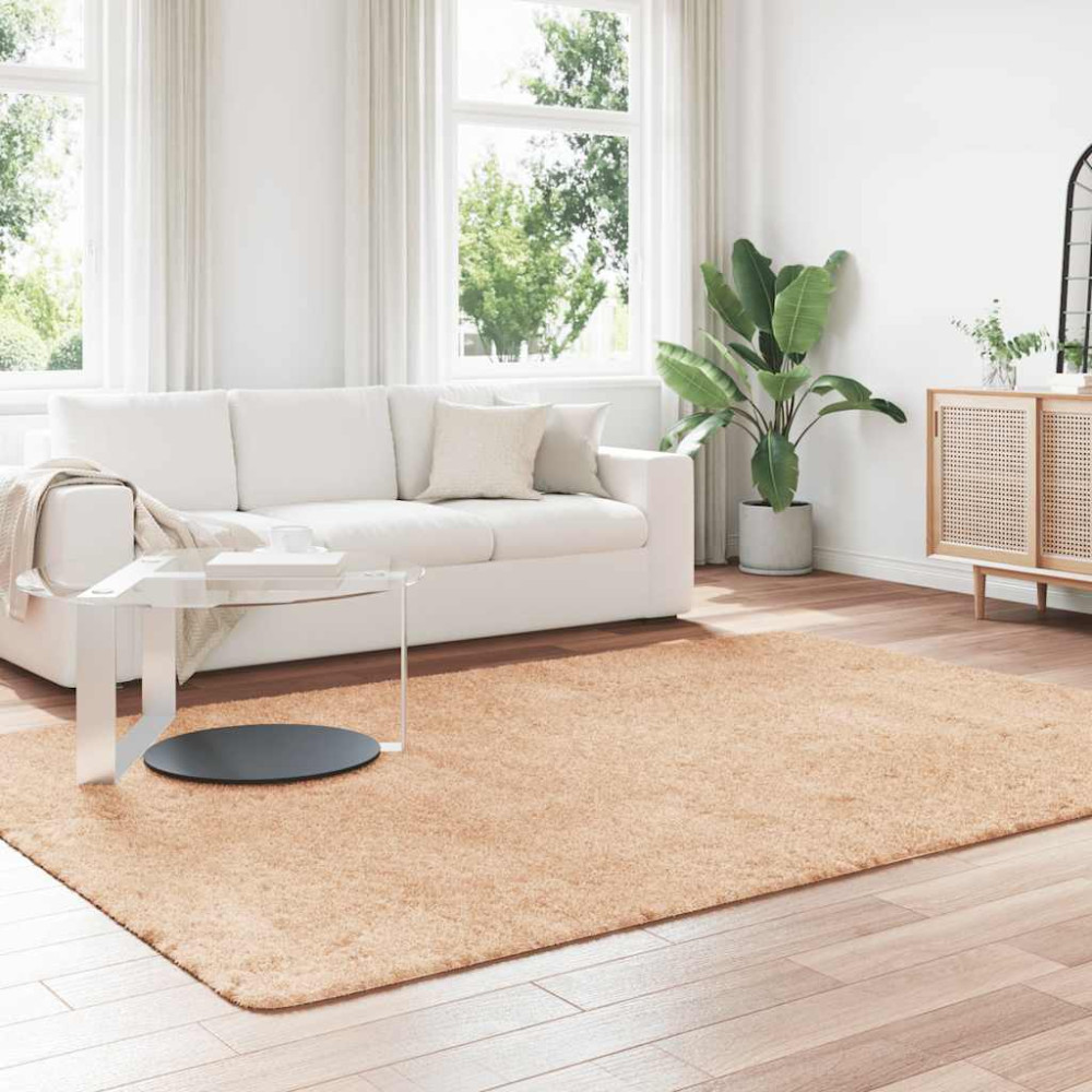 Produktbild för Ryamatta med lång lugg NAVARRA beige 200x290 cm polyester