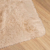 Produktbild för Ryamatta med lång lugg NAVARRA beige 200x290 cm polyester