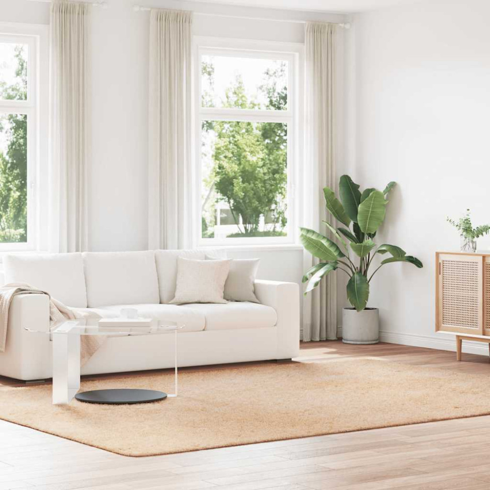 Produktbild för Ryamatta med lång lugg NAVARRA beige 240x340 cm polyester