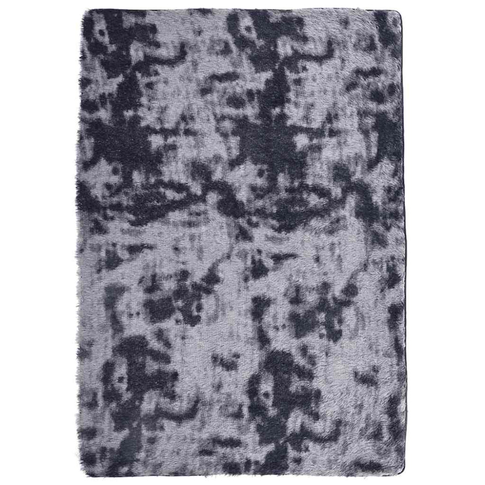 Produktbild för Ryamatta med lång lugg NAVARRA mörkgrå 240x340 cm polyester