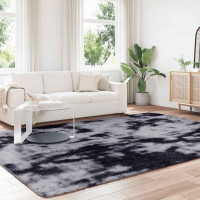 Produktbild för Ryamatta med lång lugg NAVARRA mörkgrå 240x340 cm polyester