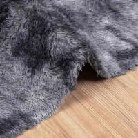Produktbild för Ryamatta med lång lugg NAVARRA mörkgrå 240x340 cm polyester