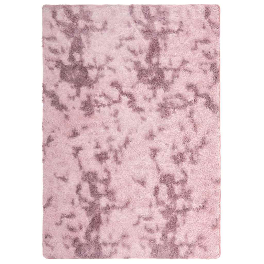 Produktbild för Ryamatta med lång lugg NAVARRA dammig rosa 240x340 cm polyester