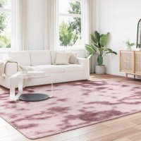 Produktbild för Ryamatta med lång lugg NAVARRA dammig rosa 240x340 cm polyester