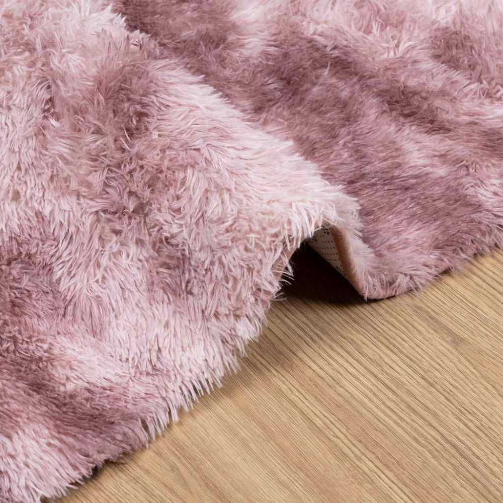 Produktbild för Ryamatta med lång lugg NAVARRA dammig rosa 240x340 cm polyester