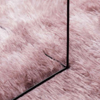 Produktbild för Ryamatta med lång lugg NAVARRA dammig rosa 240x340 cm polyester