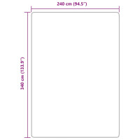 Produktbild för Ryamatta med lång lugg NAVARRA dammig rosa 240x340 cm polyester