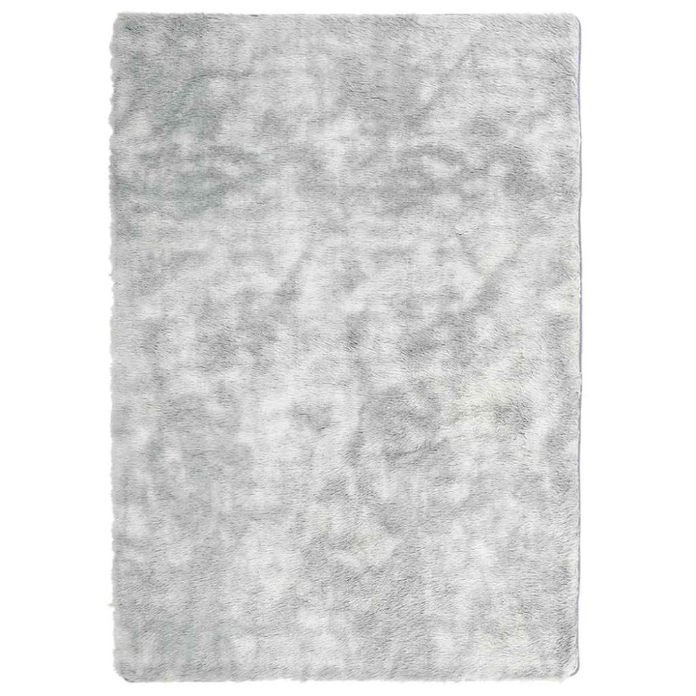 Produktbild för Ryamatta med lång lugg NAVARRA ljusgrå 240x340 cm polyester