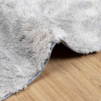 Produktbild för Ryamatta med lång lugg NAVARRA ljusgrå 240x340 cm polyester