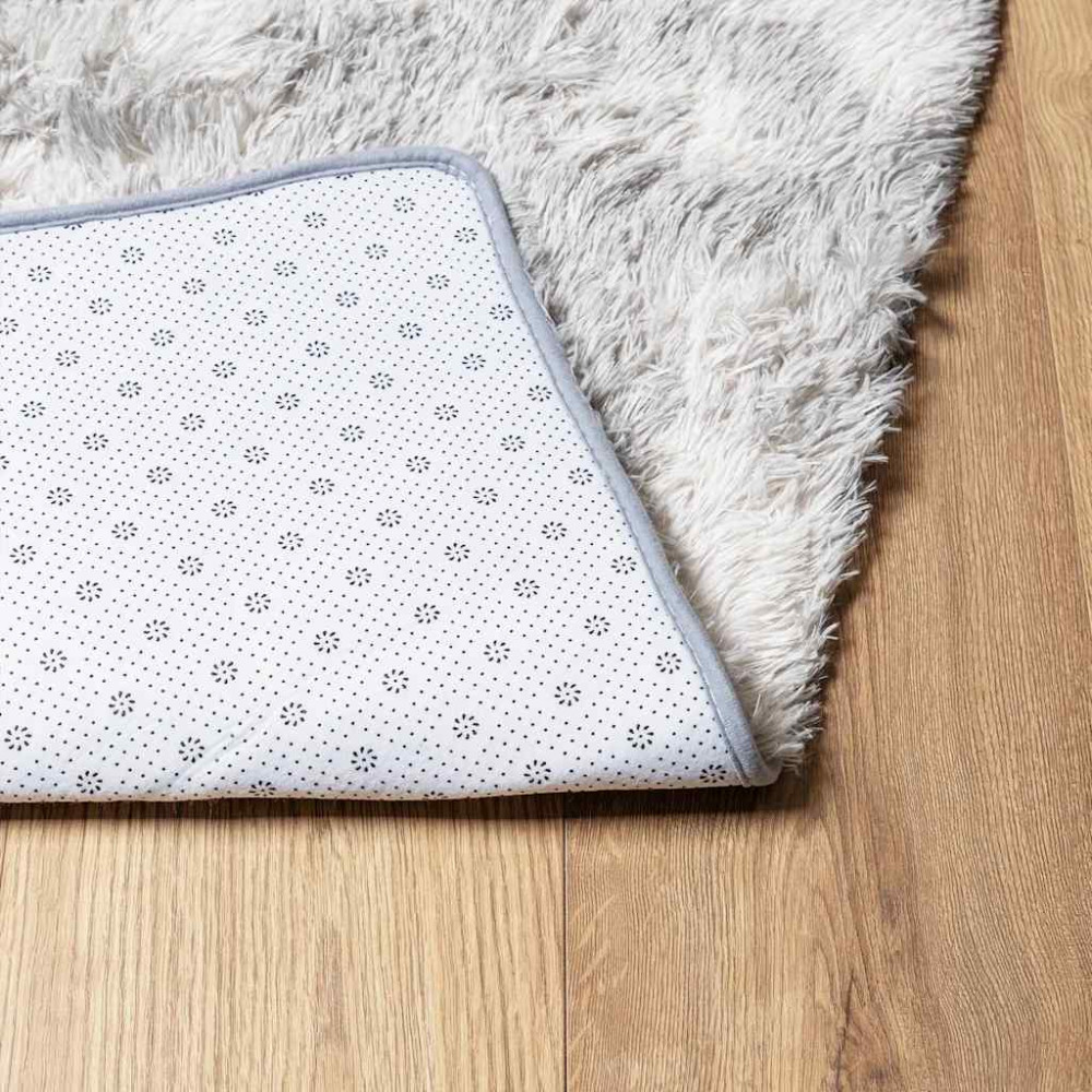 Produktbild för Ryamatta med lång lugg NAVARRA ljusgrå 240x340 cm polyester