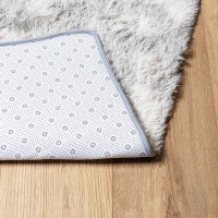 Produktbild för Ryamatta med lång lugg NAVARRA ljusgrå 240x340 cm polyester